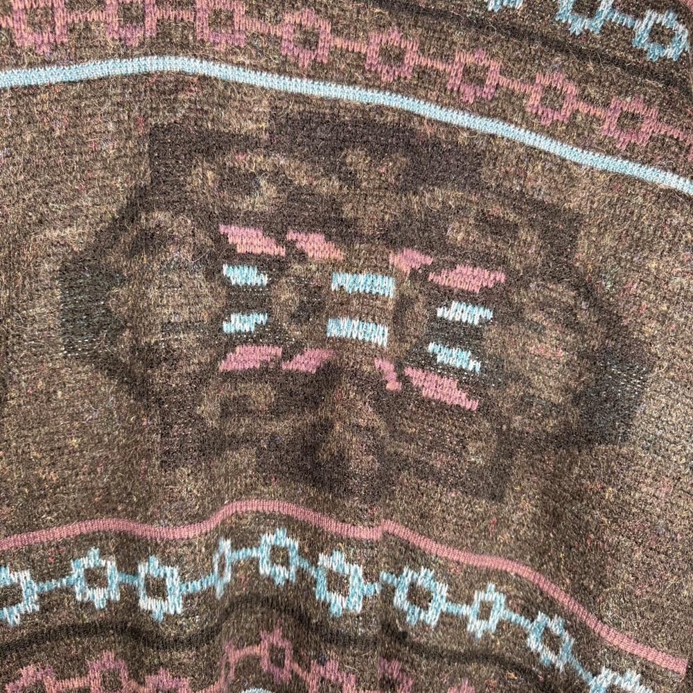 Vintage Expressions International Fisherman Aztec Print Crewneck Sweater Large - Picture 3 of 8